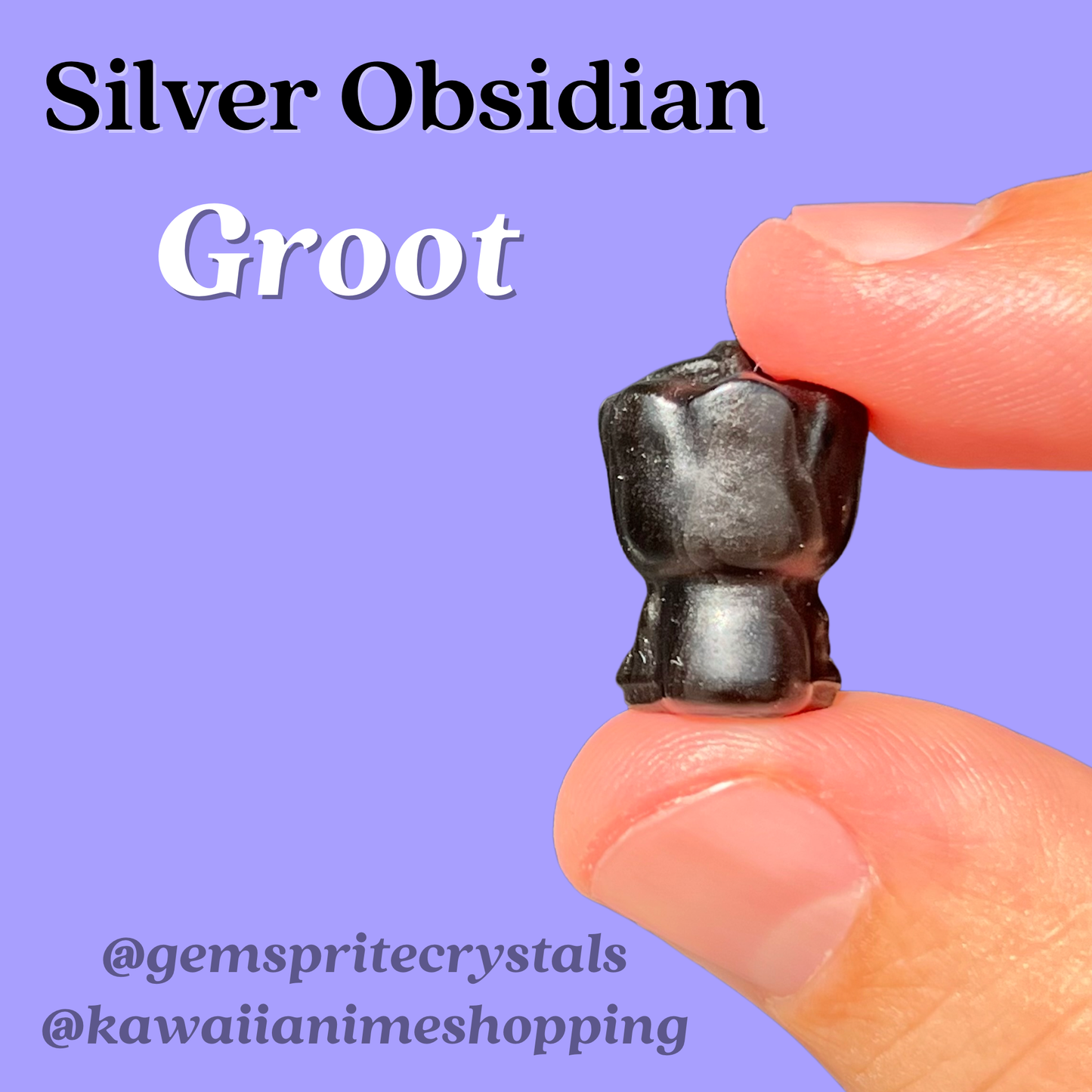 Silver Obsidian Groot