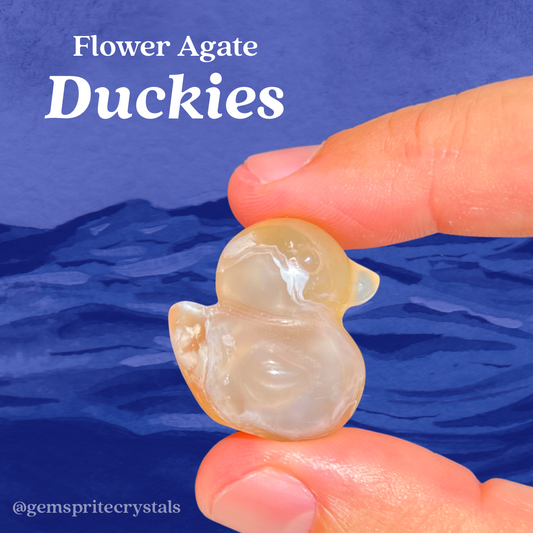 Flower Agate Ducks