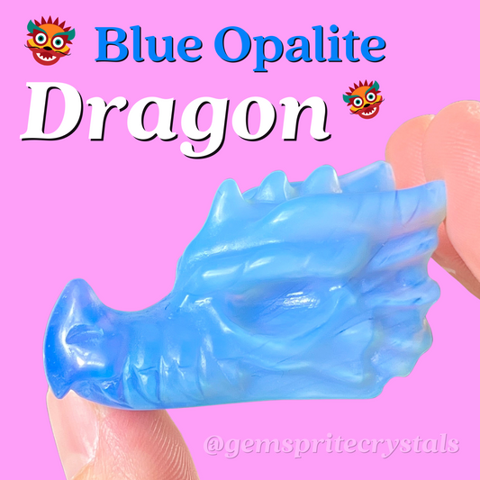 Blue Opalite Dragon Head