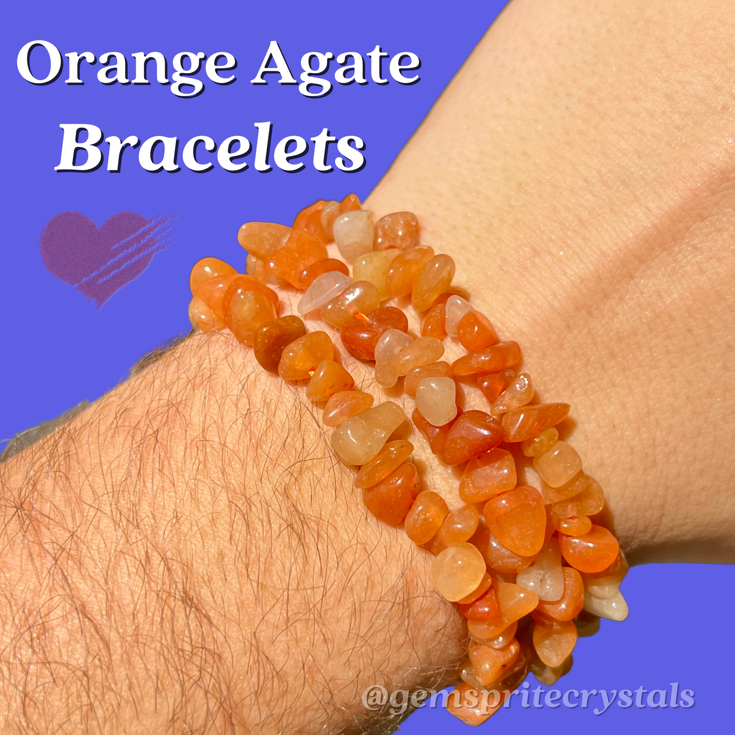 Orange Agate Bracelets