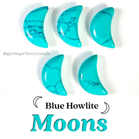 Blue Howlite Baby Moon