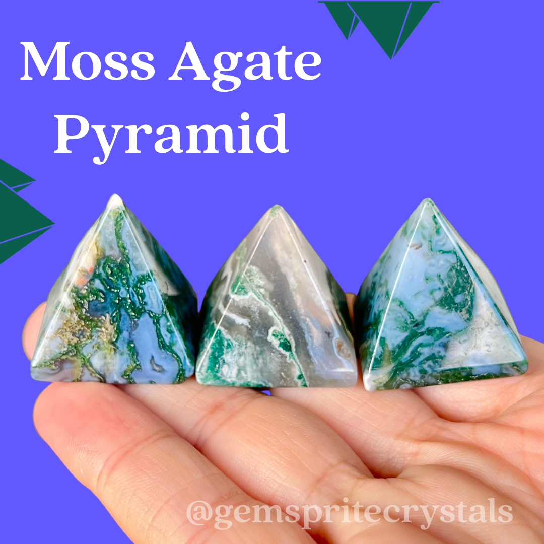 Moss Agate Pyramid