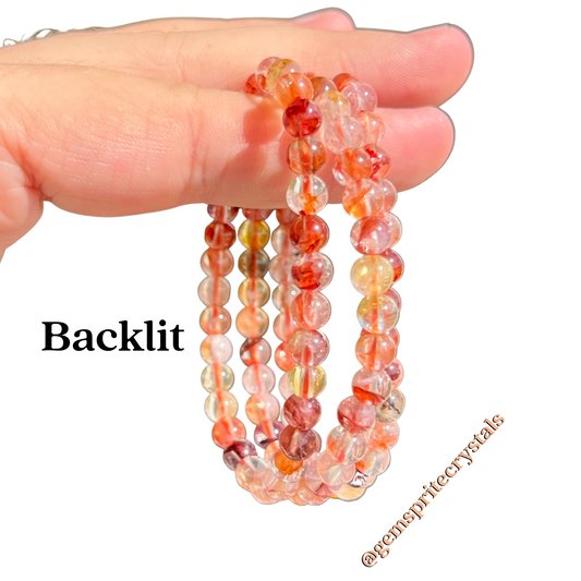 Fire Quartz & Golden Healer Bracelet
