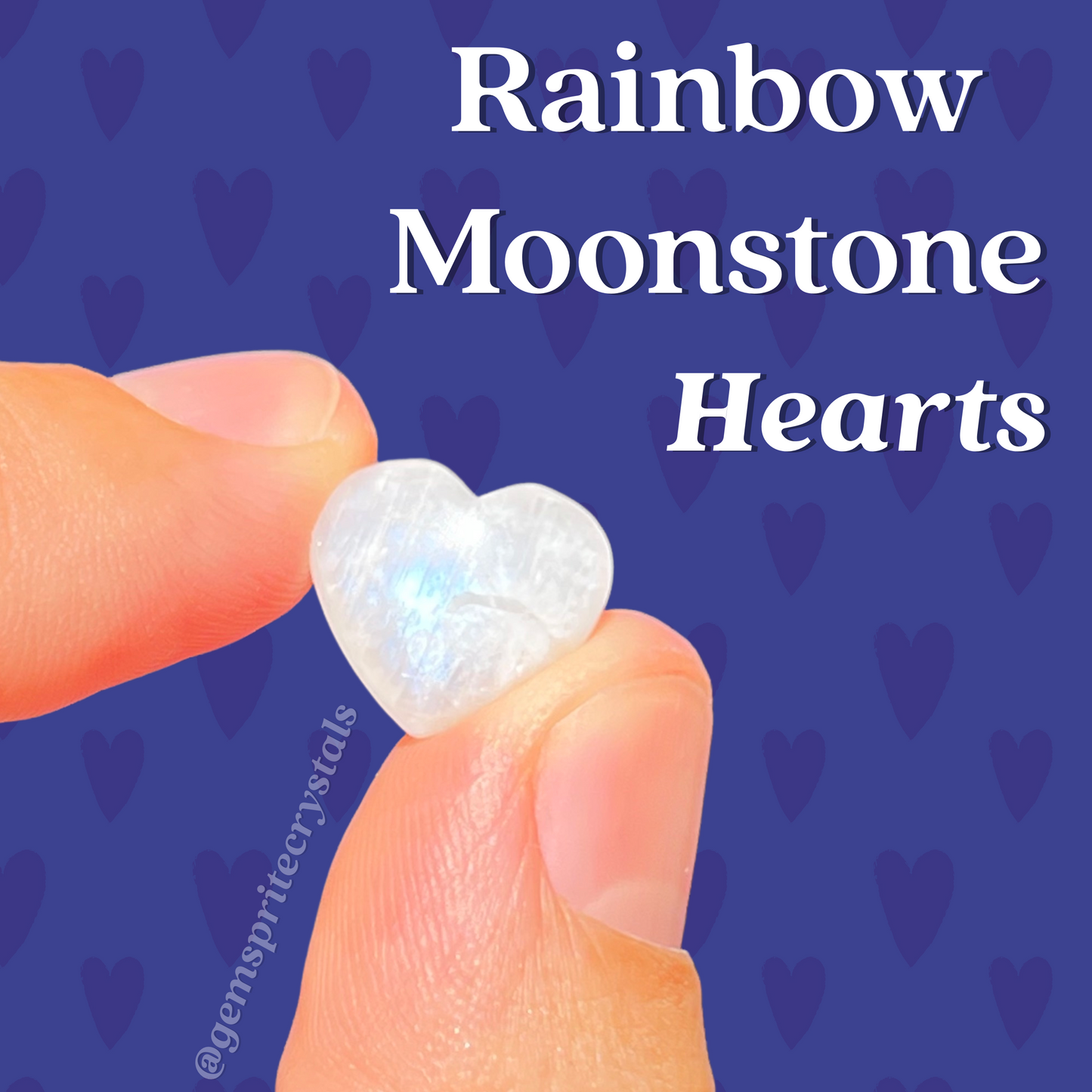 Rainbow Moonstone Heart