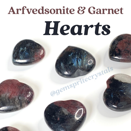 Arfvedsonite Garnet Heart