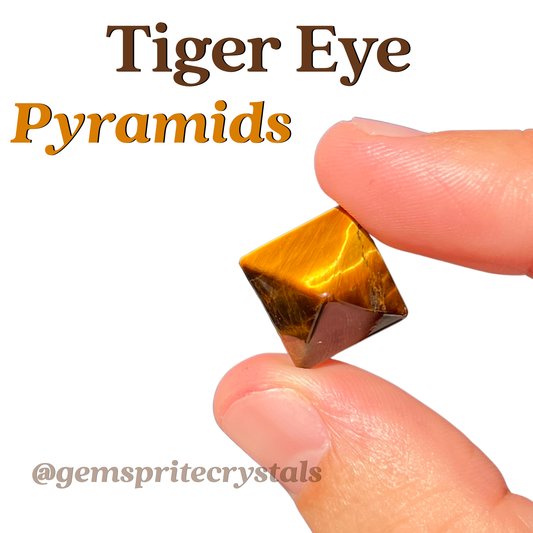 Tiger Eye Pyramids